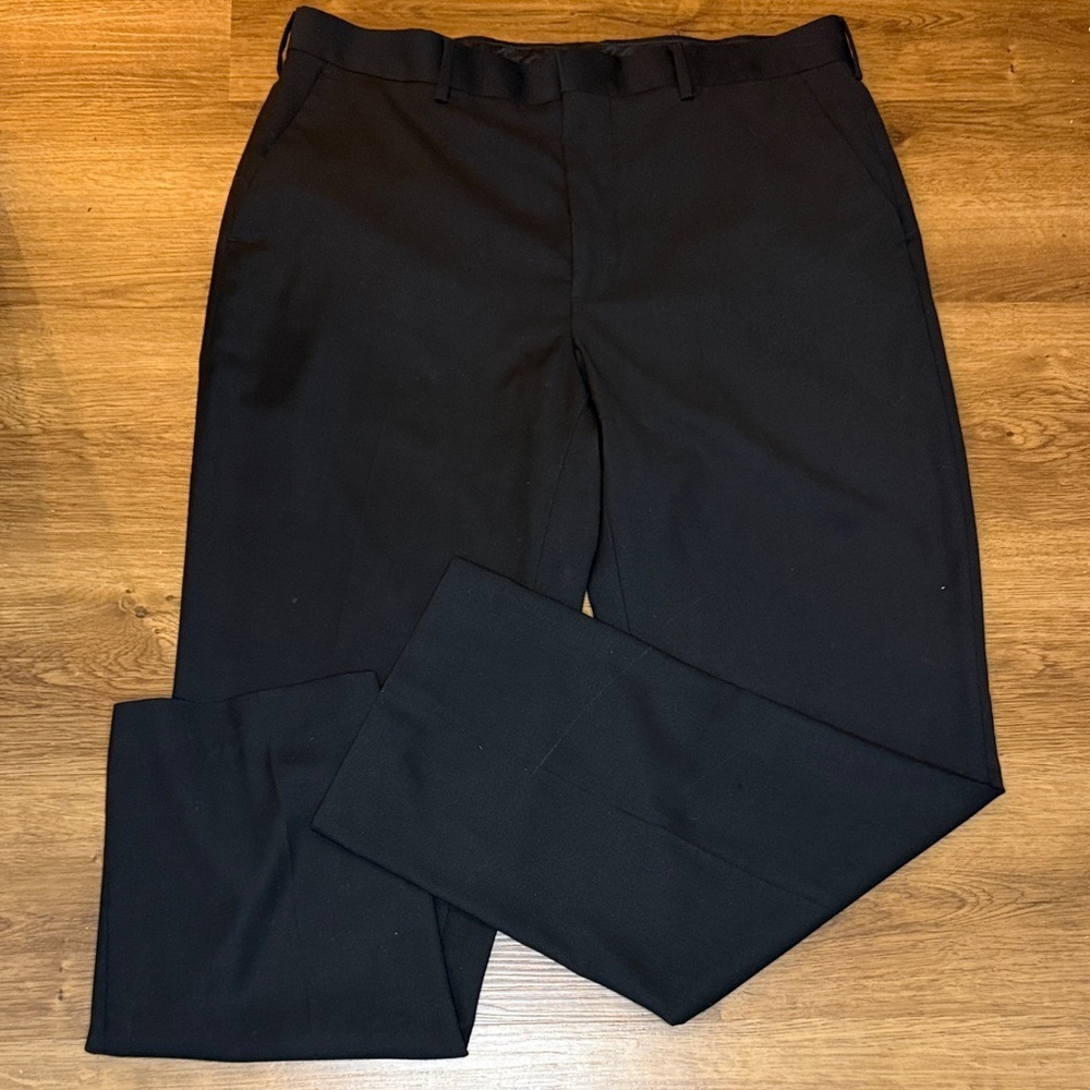Apt 9 Black Dress Pants Men’s 36x32 Flat Front Wedding Business Party Event